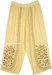 Sunny Yellow Boho Embroidered Slit Pants