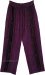 Plum Paradise Velvet Trimmed Embroidered Pants