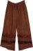 Rustic Earth Velvet Accent Palazzo Pants