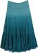 Teal Cascades Crinkled Tiered Midi Skirt