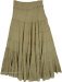 Sundance Waves Crinkled Tiered Midi Skirt