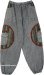 Pigeon Gray Woven Cotton Harem Cargo Pants