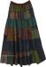 Dark Fusion Cotton Patchwork Maxi Skirt