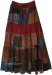 Deep Earth Cotton Patchwork Maxi Skirt