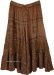 Earthy Charm Textured Brown Skirt