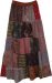 Mauve Media Mixed Patchwork Rayon Long Skirt