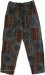 Charcoal Patchwork Hippie Tribal Unisex Pants