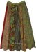 Green Bloom Long Panel Patchwork Long Skirt