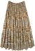 Sandstone Paisley Elastic Waist Long Skirt