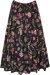 Navy Blue Blooms Long Cotton Panel Skirt