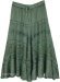 Sage Green Jacquard Fairycore Flowy Long Skirt