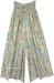 Green Gold Flowy Wide Leg Pants
