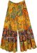 Yellow Floral Panels Wide Leg Cotton Pants
