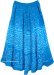 Sky Blue Summer Tie Dye Cotton Long Skirt