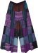 Plus Size Wise Purple Handmade Patchwork Pants