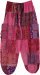 Fuschia Floral Print Festival Boho Harem Pants