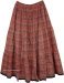 Peasant Style Long Summer Skirt in Cotton Printed 