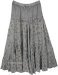 Enticing Grey Soft and Flowy Long Boho Skirt