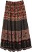 Gleeful Gypsy Maxi Rayon Skirt Floral Street Wear