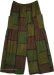 Forest Mosaic Patchwork Cotton Wide Leg Pants