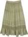 Sea Mist Fairy Embroidered Crochet Maxi Skirt