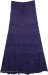 Violet Cascades Seven Tiers Tall Broomstick Cotton Skirt