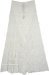 Flush Fairy White Cotton Broomstick Tall Skirt