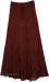 Tall Rustic Brown Tiered Cotton Maxi Skirt