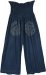 Wise Blue Wide Leg Pants with Smocked Waist