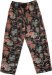 Black Coral Bloom Kantha Cotton Pants with Pockets