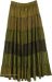 Moss Green Tiered Patchwork Skirt For Tall Women