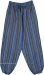 Boho Vibes Ocean Blue Striped Cotton Pants
