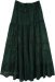 Hunter Green Patchwork Tier Maxi Boho Skirt