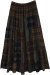 Boho Soul Dark Patchwork Tiered Maxi Skirt