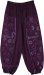 Deep Plum Celestial Moon Harem Cargo Pants