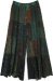 Swinging Sixties Patchwork Boho Pants in Basil