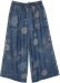 Garden Chambray Raw Hem Wide Leg Pants