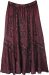 Marble Tawny Port Wine Rayon Maxi Skirt