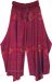 Magenta Mesa Boho Side Slit Palazzo Pants