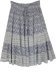 Powder Blue Full Swing Printed Tiered Midi Skirt