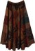 Earthen Bark Boho Patchwork Cotton Maxi Skirt