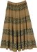 Tan Ikat Dobby Tiered Patchwork Maxi Skirt