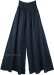 Dusky Blue Wide Leg Cotton Palazzo Pants with Shirred Waist