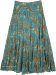 Tipsy Teal Paisley Print Long Cotton Skirt For Summer