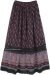 Midnight Paisley Lace Accented Boho Skirt