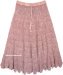 Turkish Rose Mid Length Crochet Cotton Summer Skirt