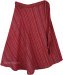 XL Natural Woven Gheri Cotton Artsy Bohemian Wrap Skirt