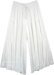 Solid White Wide Leg Long Summer Palazzo Pants