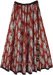 Majestic Maroon Paisley Printed Cotton Festival Skirt