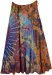 Tie Dye Island Multicolored Rayon Long Skirt